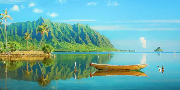 Kaneohe Bay Reflections - Art Print