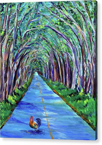 Kauai Tree Tunnel with Rooster - Acrylic Print Acrylic Print 1ArtCollection