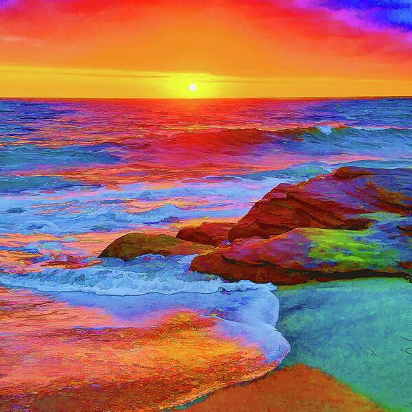 La Jolla Sunset No 1 - Art Print