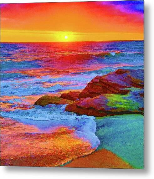 La Jolla Sunset No 1 - Metal Print