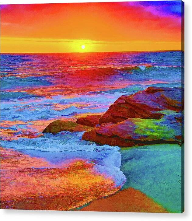 La Jolla Sunset No 1 - Acrylic Print