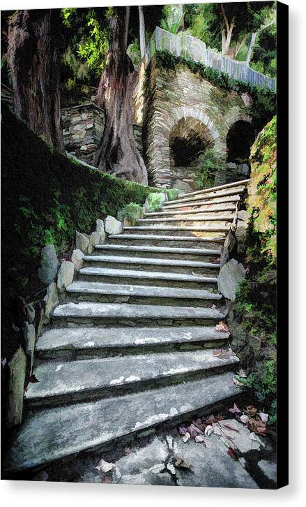 Lake Como Stairway - Canvas Print Canvas Print 1ArtCollection