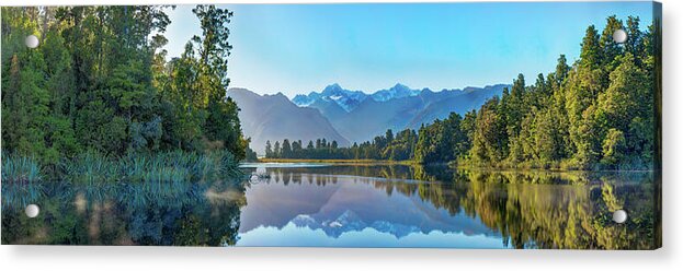 Lake Matheson Morning Fog - Acrylic Print