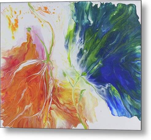 Liquid Blooms - Metal Print