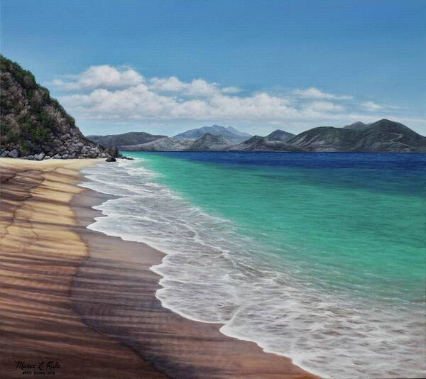 Lovers Beach, Nevis Island - Art Print