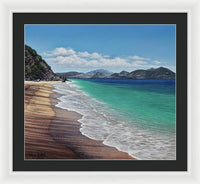 Lovers Beach, Nevis Island - Framed Print