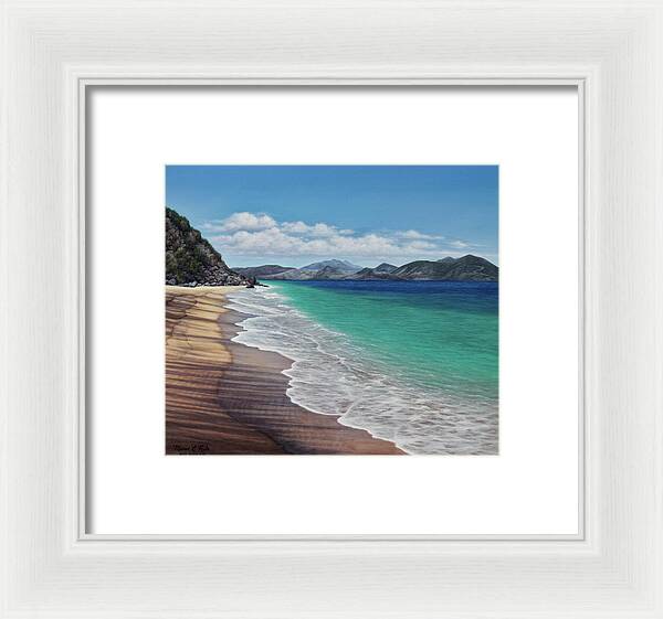 Lovers Beach, Nevis Island - Framed Print