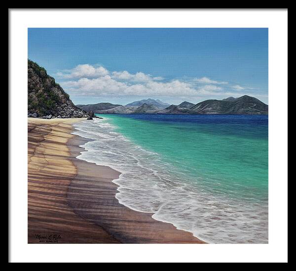 Lovers Beach, Nevis Island - Framed Print