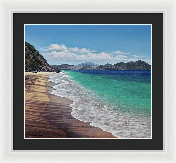 Lovers Beach, Nevis Island - Framed Print