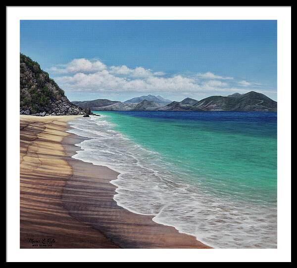 Lovers Beach, Nevis Island - Framed Print