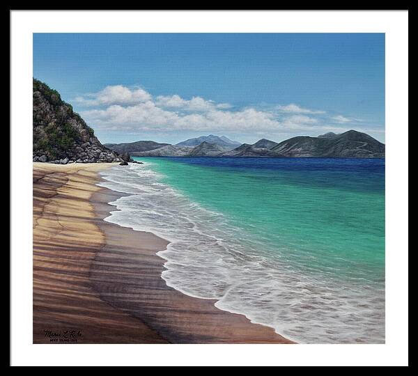 Lovers Beach, Nevis Island - Framed Print