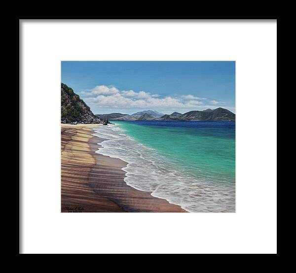 Lovers Beach, Nevis Island - Framed Print