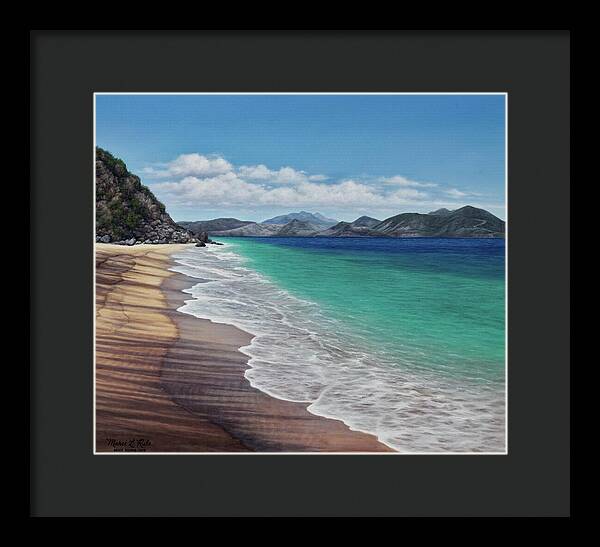 Lovers Beach, Nevis Island - Framed Print