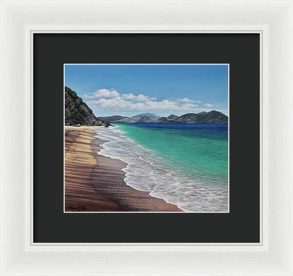 Lovers Beach, Nevis Island - Framed Print