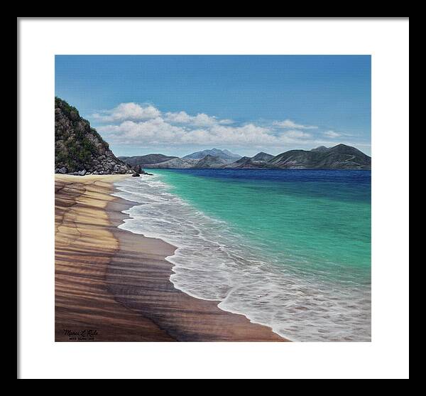 Lovers Beach, Nevis Island - Framed Print