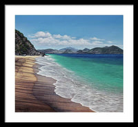 Lovers Beach, Nevis Island - Framed Print