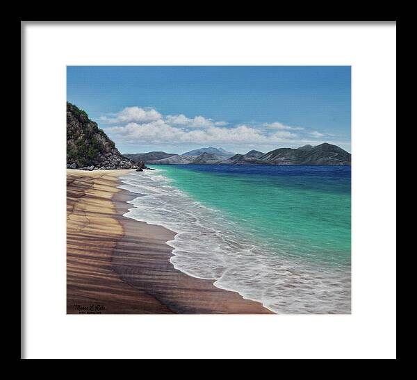 Lovers Beach, Nevis Island - Framed Print