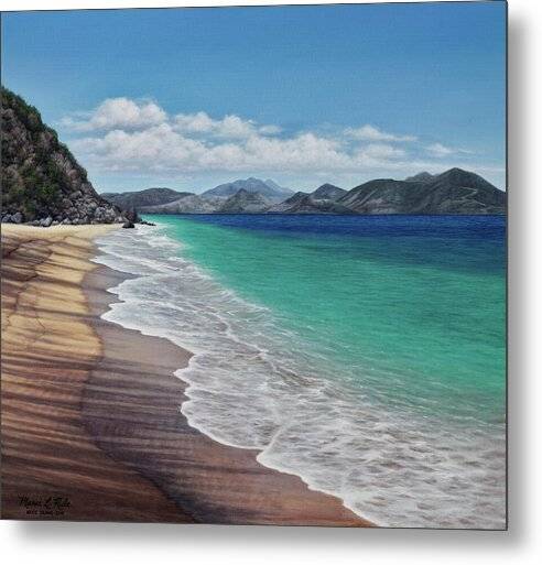 Lovers Beach, Nevis Island - Metal Print