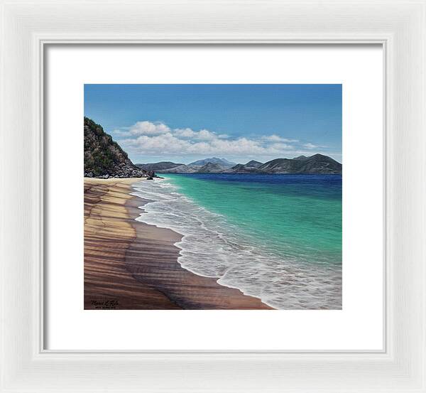 Lovers Beach, Nevis Island - Framed Print