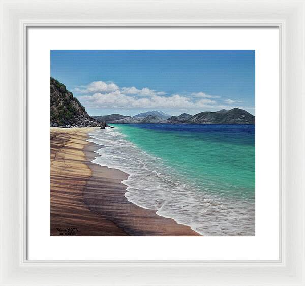 Lovers Beach, Nevis Island - Framed Print