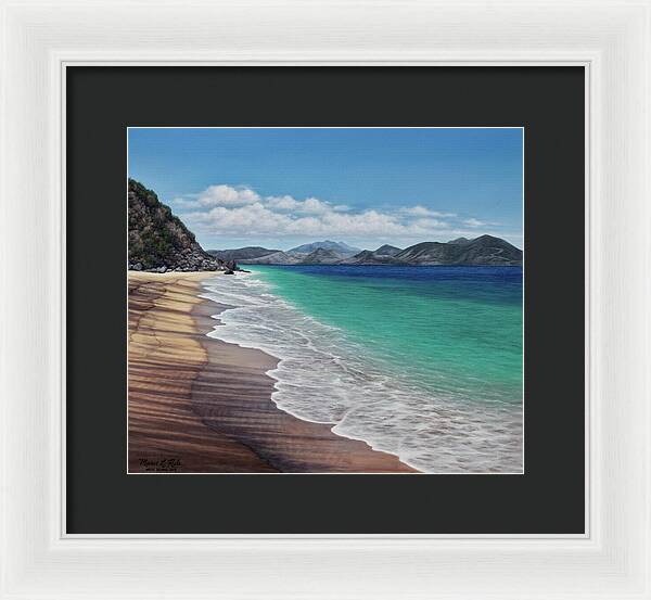 Lovers Beach, Nevis Island - Framed Print