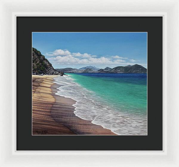 Lovers Beach, Nevis Island - Framed Print