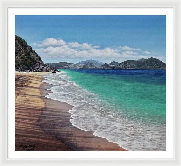 Lovers Beach, Nevis Island - Framed Print