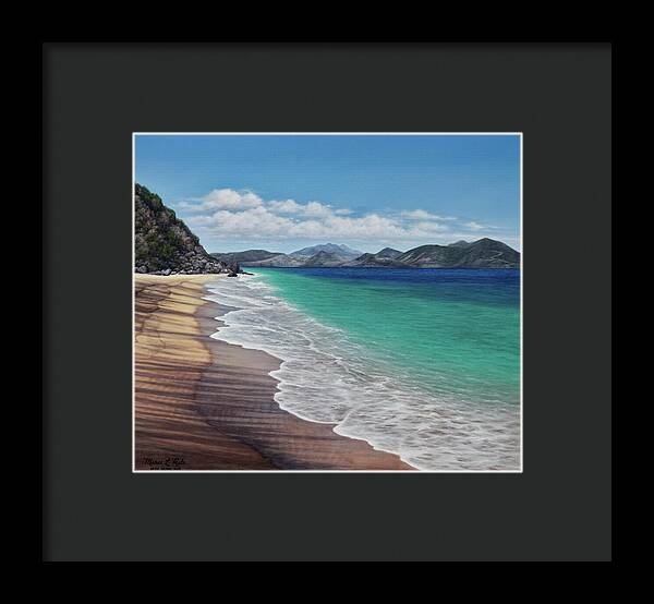 Lovers Beach, Nevis Island - Framed Print