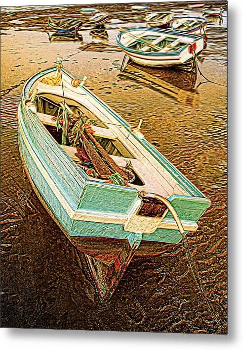 Low Tide in Cadiz  - Metal Print