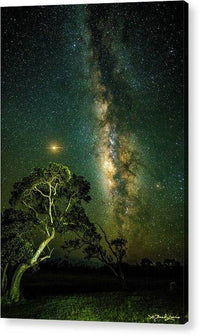 Mars and the Milky Way - Acrylic Print