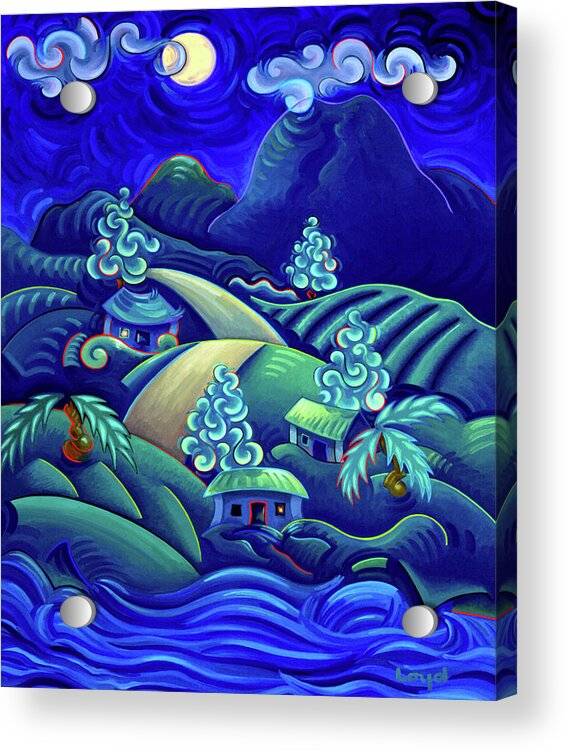 Maui Moon - Acrylic Print Acrylic Print 1ArtCollection