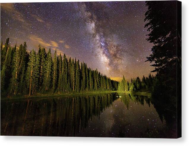 Milky Way Over Lake Irene - Canvas Print