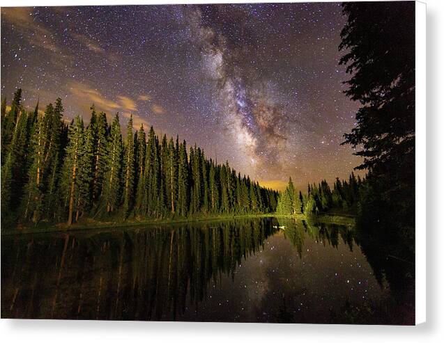 Milky Way Over Lake Irene - Canvas Print