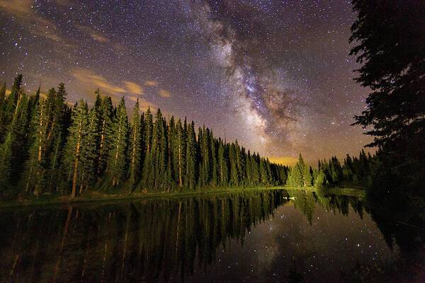 Milky Way Over Lake Irene - Art Print