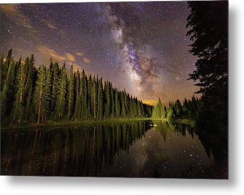 Milky Way Over Lake Irene - Metal Print