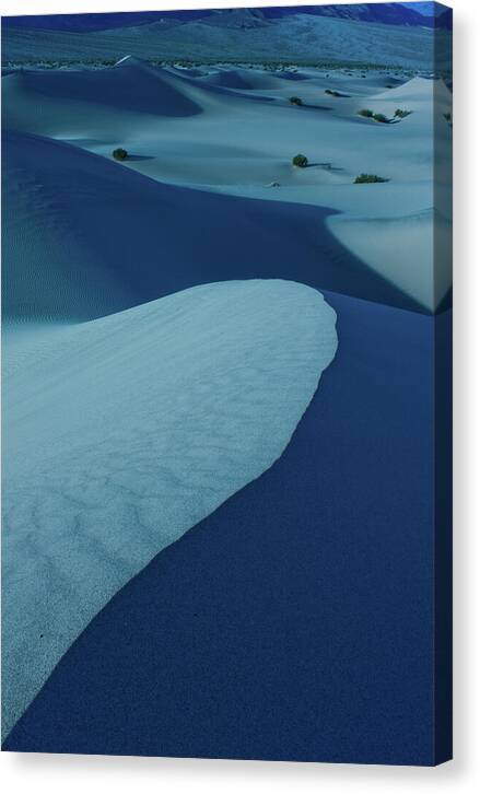 Moonlight over Death Valley Sand Dunes - Canvas Print Canvas Print 1ArtCollection