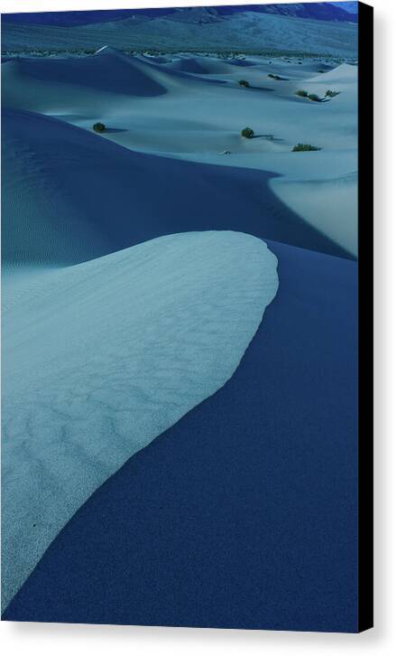 Moonlight over Death Valley Sand Dunes - Canvas Print Canvas Print 1ArtCollection