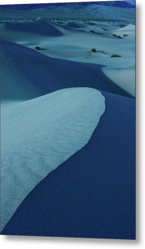 Moonlight over Death Valley Sand Dunes - Metal Print Metal Print 1ArtCollection