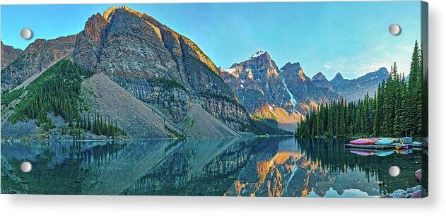 Moraine Lake Sunset - Acrylic Print