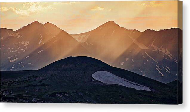 Never Summer Mountains sunset - Canvas Print