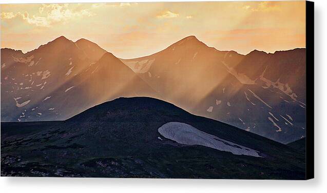 Never Summer Mountains sunset - Canvas Print