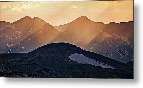 Never Summer Mountains sunset - Metal Print