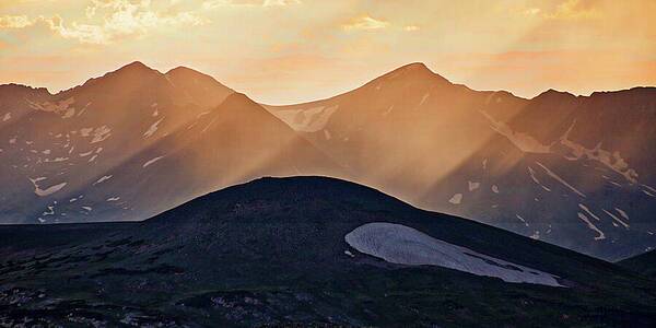 Never Summer Mountains sunset - Art Print