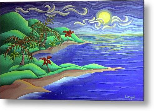 North Maui Moon - Metal Print Metal Print 1ArtCollection