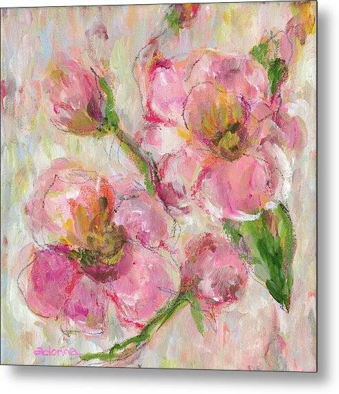 Pink Florals - Metal Print