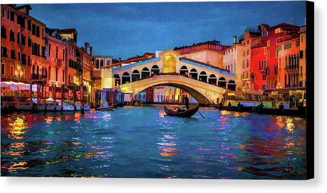 Ponte di Rialto Twilight - Canvas Print