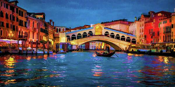 Ponte di Rialto Twilight - Art Print