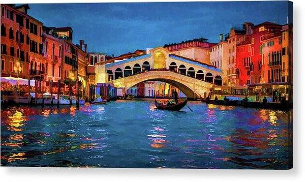 Ponte di Rialto Twilight - Acrylic Print Acrylic Print 1ArtCollection