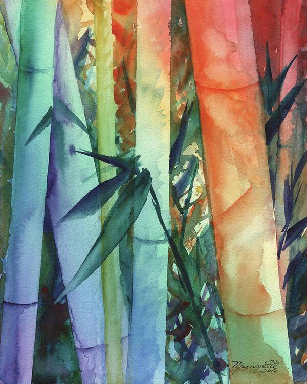 Rainbow Bamboo 2 - Art Print Art Print 1ArtCollection