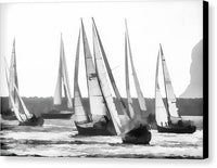 Regatta B-W - Canvas Print